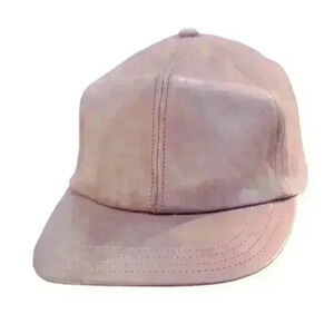 Vintage Henschel Brown Distressed Leather Baseball Cap Hat Made In USA St Louis